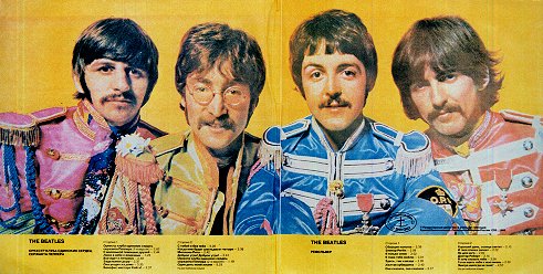 The Beatles ablum SgtPeppers Here is the picture of The Beatles album Sgt Peppers.